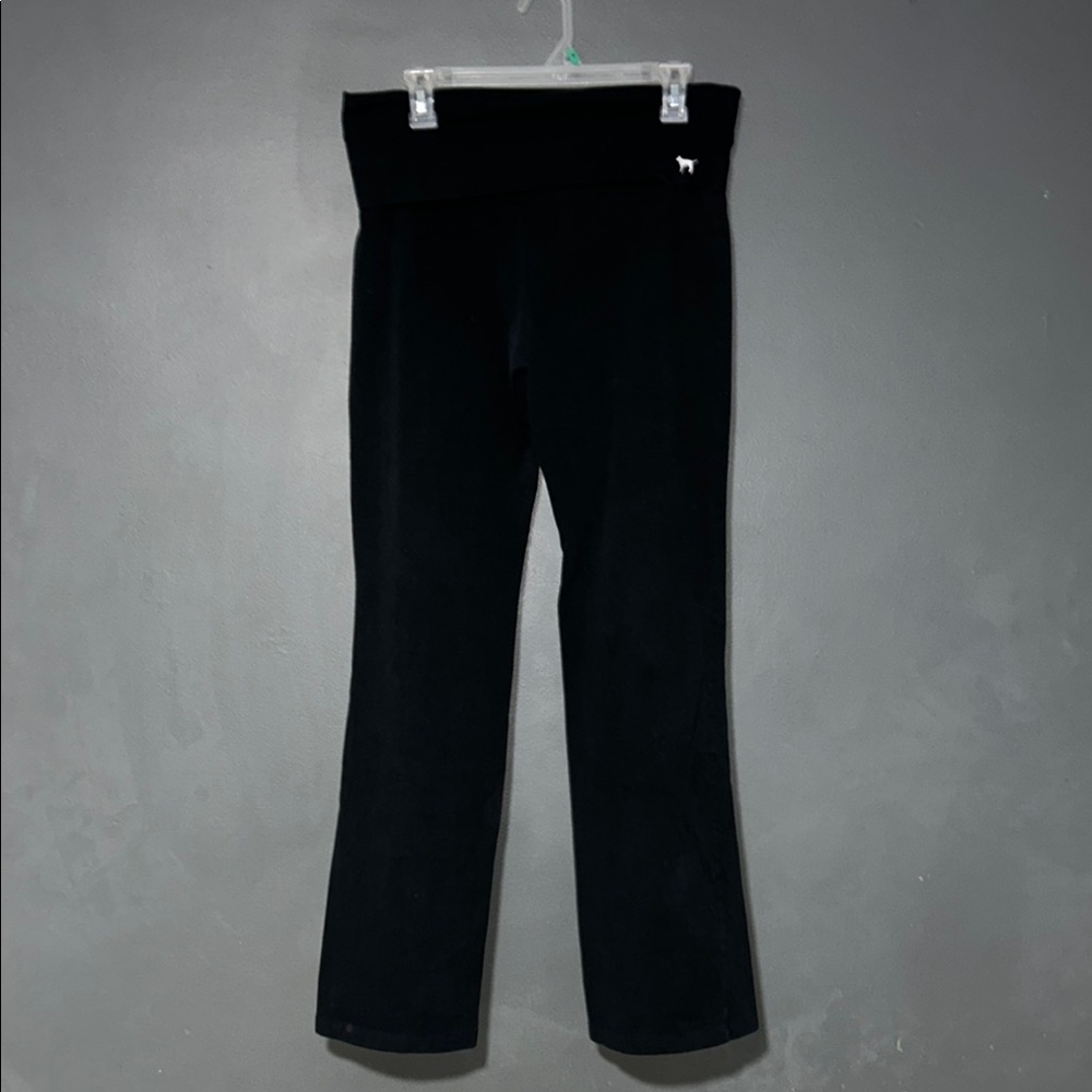 Pink Fold-over Bootcut Yoga Pants